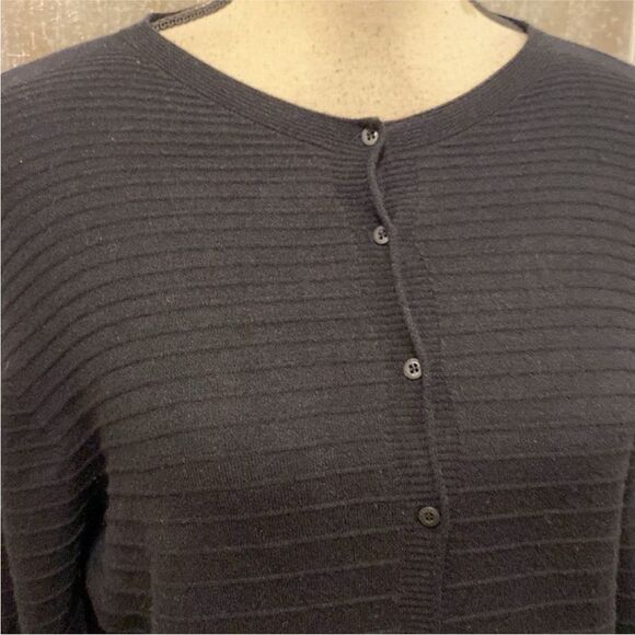 Escada Black Cardigan Sweater Versatile Knit, L - Picture 2 of 11
